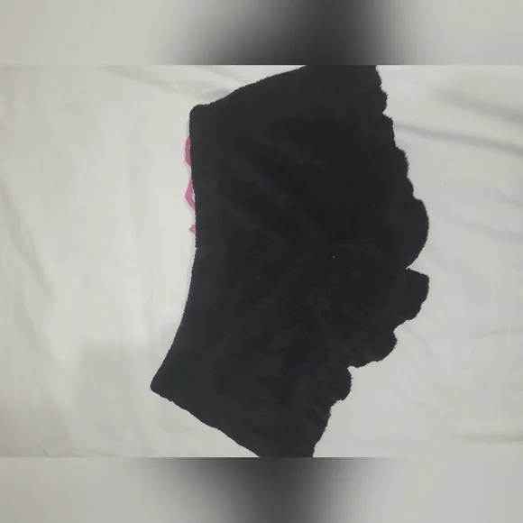 Hello Kitty Fuzzy Black Shorts with Pink Details* - Picture 2 of 3